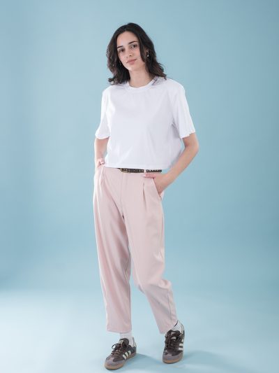 Παντελόνι Olivia dusty pink