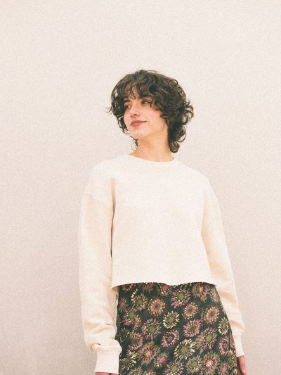 Cropped βαμβακερό φούτερ