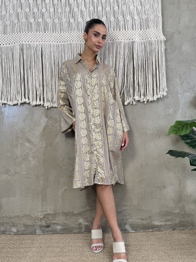 Σεμιζιέ μίντι φόρεμα