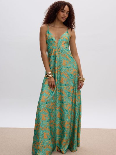 Gaia Satin Dress