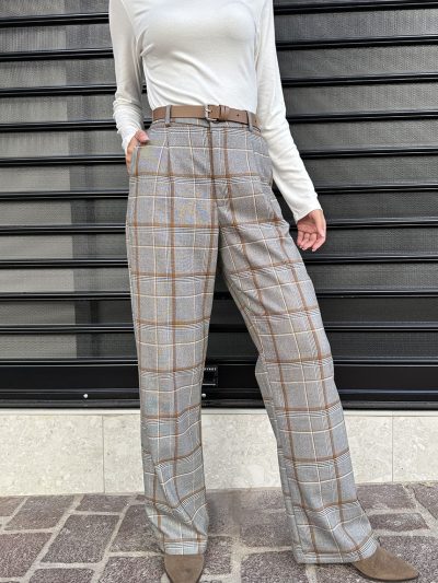 Παντελόνι καρό grey