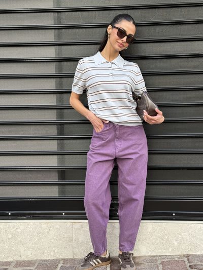 Μπλούζα πλεκτή κοντομάνικη