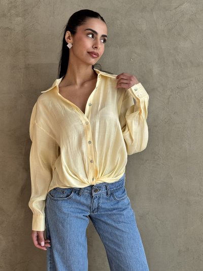 Πουκαμίσα με ντραπέ τελείωμα