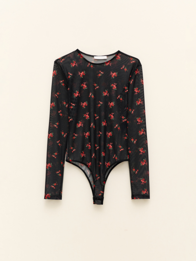 Κορμάκι φλοράλ black