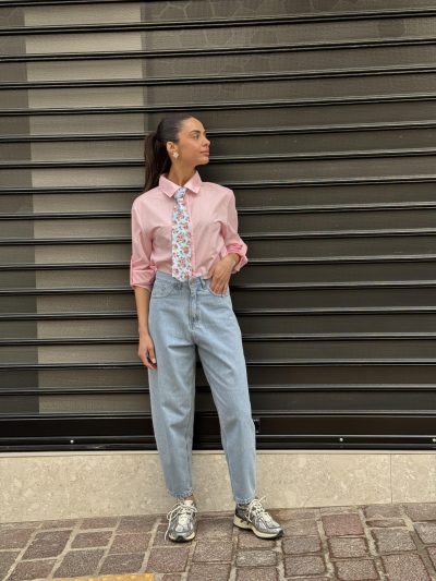 Lima Slouchy Denim-Light blue